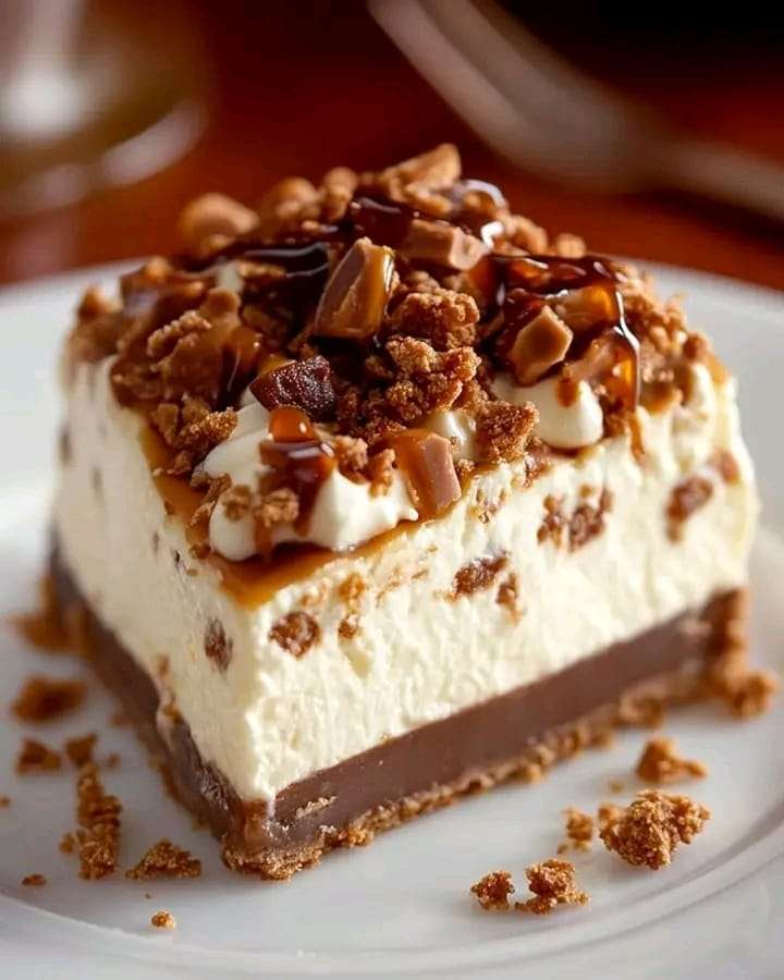 Caramel Toffee Crunch Cheesecake Recipe