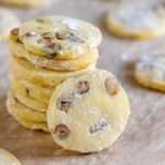 Golden Butter Cookies with Hazelnuts on a plate