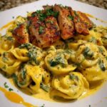 Creamy Cajun Garlic Chicken with Spinach Tortellini