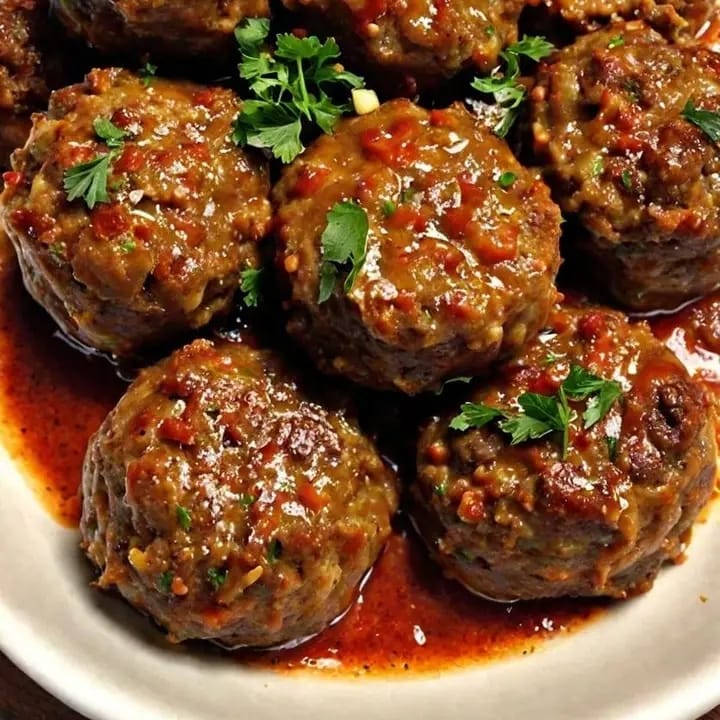 Juicy Mince Meatballs in Tomato Herb Sauce