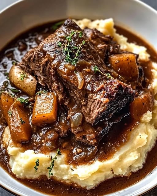 Tender Pot Roast with Mashed Potatoes – Classic Comfort Food
