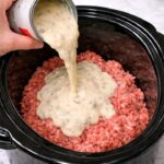 Cream of Mushroom Ground Beef Slow Cooker Casserole: