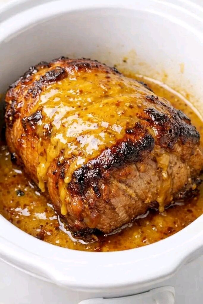 Golden Honey Mustard Pork Roast: 4-Ingredient Easy Slow Cooker Favorite You’ll Love