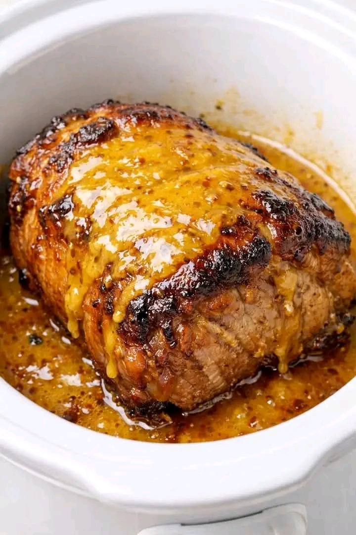 Golden Honey Mustard Pork Roast: 4-Ingredient Easy Slow Cooker Favorite You’ll Love