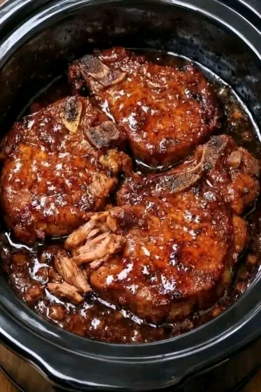 Slow Cooker Honey Garlic Pork Chops