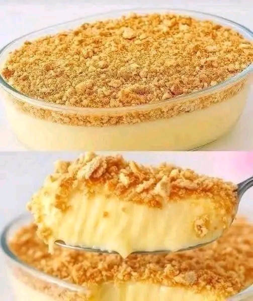 Creamy Custard Crumble Dessert